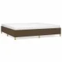 Dark brown fabric bed frame 200x200 cm by vidaXL, Beds and slatted bases - Ref: Foro24-347192, Price: 124,62 €, Discount: %