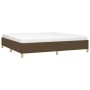 Bettgestell aus dunkelbraunem Stoff, 200 x 200 cm von vidaXL, Betten und Lattenroste - Ref: Foro24-347192, Preis: 132,83 €, R...