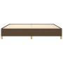 Dark brown fabric bed frame 200x200 cm by vidaXL, Beds and slatted bases - Ref: Foro24-347192, Price: 132,83 €, Discount: %