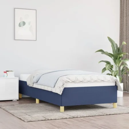 Blue fabric bed frame 80x200 cm by vidaXL, Beds and slatted bases - Ref: Foro24-347123, Price: 88,84 €, Discount: %