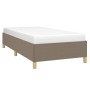 Taupe gray fabric bed frame 100x200 cm by vidaXL, Beds and slatted bases - Ref: Foro24-347145, Price: 79,42 €, Discount: %