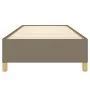 Taupe gray fabric bed frame 100x200 cm by vidaXL, Beds and slatted bases - Ref: Foro24-347145, Price: 78,38 €, Discount: %