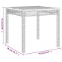 Set comedor de jardín 3 pzas con cojines ratán sintético beige