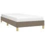 Taupe gray fabric bed frame 90x190 cm by vidaXL, Beds and slatted bases - Ref: Foro24-346782, Price: 77,23 €, Discount: %