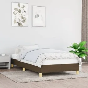 Brown fabric bed frame 90x200 cm by vidaXL, Beds and slatted bases - Ref: Foro24-346789, Price: 75,19 €, Discount: %