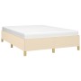 Cream fabric bed frame 140x190 cm by vidaXL, Beds and slatted bases - Ref: Foro24-347162, Price: 136,02 €, Discount: %