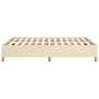 Cream fabric bed frame 140x190 cm by vidaXL, Beds and slatted bases - Ref: Foro24-347162, Price: 133,83 €, Discount: %