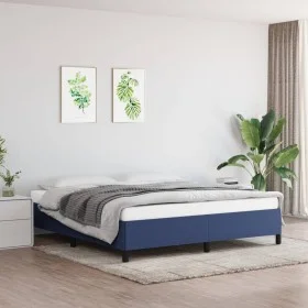 Blue fabric bed frame 180x200 cm by vidaXL, Beds and slatted bases - Ref: Foro24-347088, Price: 114,37 €, Discount: %
