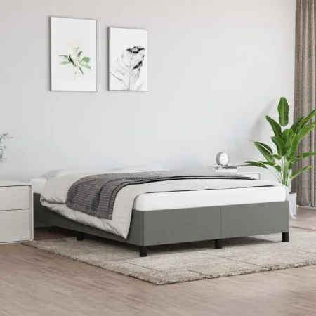 Dark gray fabric bed frame 140x200 cm by vidaXL, Beds and slatted bases - Ref: Foro24-347067, Price: 111,94 €, Discount: %