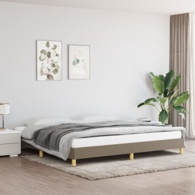 Taupe gray fabric bed frame 200x200 cm by vidaXL, Beds and slatted bases - Ref: Foro24-346846, Price: 126,49 €, Discount: %