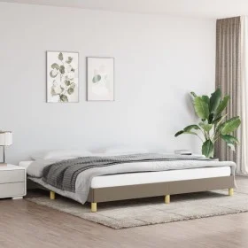 Taupe gray fabric bed frame 200x200 cm by vidaXL, Beds and slatted bases - Ref: Foro24-346846, Price: 122,63 €, Discount: %