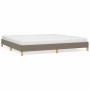 Taupe gray fabric bed frame 200x200 cm by vidaXL, Beds and slatted bases - Ref: Foro24-346846, Price: 126,49 €, Discount: %