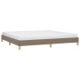 Taupe gray fabric bed frame 200x200 cm by vidaXL, Beds and slatted bases - Ref: Foro24-346846, Price: 126,49 €, Discount: %