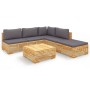Gartenmöbel-Set 6-teilig und Kissen aus massivem Teakholz von vidaXL, Gartensets - Ref: Foro24-3100896, Preis: 1,00 €, Rabatt: %