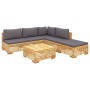 Gartenmöbel-Set 6-teilig und Kissen aus massivem Teakholz von vidaXL, Gartensets - Ref: Foro24-3100896, Preis: 1,00 €, Rabatt: %