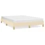 Cream fabric bed frame 140x200 cm by vidaXL, Beds and slatted bases - Ref: Foro24-346823, Price: 96,36 €, Discount: %
