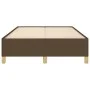 Dark brown fabric bed frame 120x200 cm by vidaXL, Beds and slatted bases - Ref: Foro24-347152, Price: 95,37 €, Discount: %