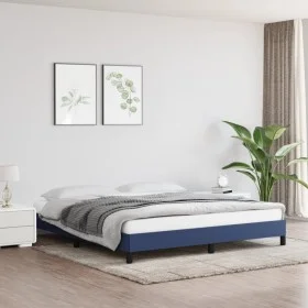 Blue fabric bed frame 160x200 cm by vidaXL, Beds and slatted bases - Ref: Foro24-346734, Price: 103,14 €, Discount: %