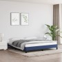 Estructura de cama de tela azul 160x200 cm de vidaXL, Camas y somieres - Ref: Foro24-346734, Precio: 104,19 €, Descuento: %