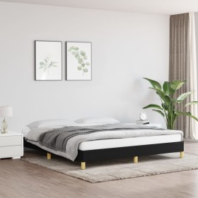 Estructura de cama tela gris claro 180x200 cm