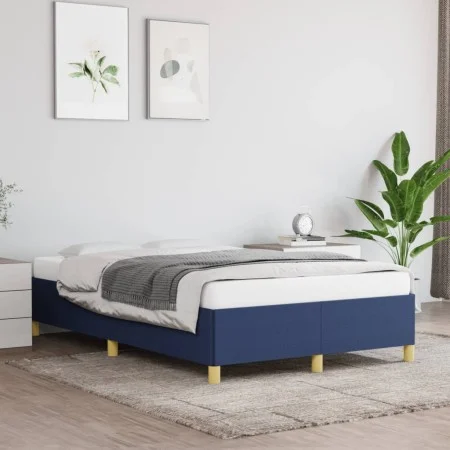 Blue fabric bed frame 120x200 cm by vidaXL, Beds and slatted bases - Ref: Foro24-347155, Price: 108,65 €, Discount: %