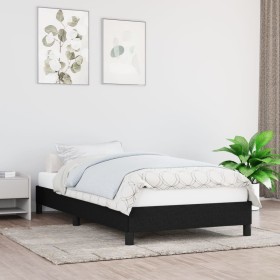 Estructura de cama de tela gris claro 100x200 cm