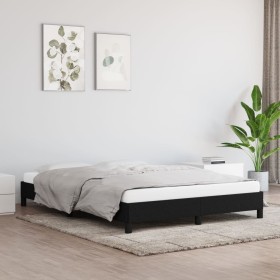 Bettgestell aus schwarzem Stoff, 140 x 190 cm von vidaXL, Betten und Lattenroste - Ref: Foro24-346714, Preis: 114,96 €, Rabat...