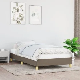 Taupe gray fabric bed frame 100x200 cm by vidaXL, Beds and slatted bases - Ref: Foro24-346798, Price: 82,89 €, Discount: %