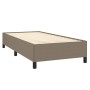 Estructura de cama de tela gris taupe 80x200 cm