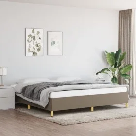 Taupe gray fabric bed frame 200x200 cm by vidaXL, Beds and slatted bases - Ref: Foro24-347193, Price: 162,03 €, Discount: %