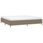 Taupe gray fabric bed frame 200x200 cm by vidaXL, Beds and slatted bases - Ref: Foro24-347193, Price: 165,03 €, Discount: %
