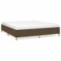 Dark brown fabric bed frame 180x200 cm by vidaXL, Beds and slatted bases - Ref: Foro24-347184, Price: 133,18 €, Discount: %