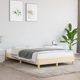Cream fabric bed frame 120x200 cm by vidaXL, Beds and slatted bases - Ref: Foro24-346807, Price: 105,50 €, Discount: %