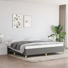 Dark gray fabric bed frame 200x200 cm by vidaXL, Beds and slatted bases - Ref: Foro24-347190, Price: 115,19 €, Discount: %