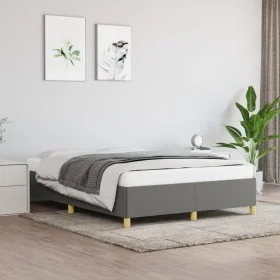 Dark gray fabric bed frame 140x200 cm by vidaXL, Beds and slatted bases - Ref: Foro24-347166, Price: 114,22 €, Discount: %