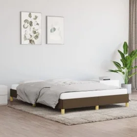Brown fabric bed frame 140x190 cm by vidaXL, Beds and slatted bases - Ref: Foro24-346813, Price: 105,98 €, Discount: %