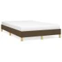 Dark brown fabric bed frame 120x200 cm by vidaXL, Beds and slatted bases - Ref: Foro24-346805, Price: 96,00 €, Discount: %