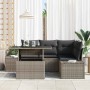 Conjunto de sofá de jardín 5 pcs Gris 100 x 55 x 73 cm