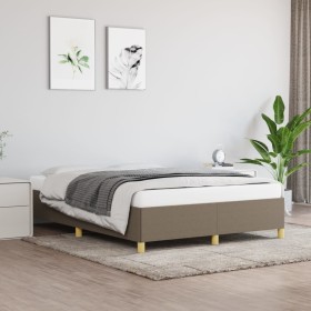 Taupe gray fabric bed frame 140x200 cm by vidaXL, Beds and slatted bases - Ref: Foro24-347169, Price: 128,07 €, Discount: %