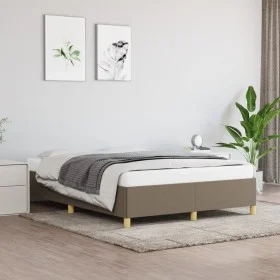 Taupe gray fabric bed frame 140x200 cm by vidaXL, Beds and slatted bases - Ref: Foro24-347169, Price: 112,25 €, Discount: %