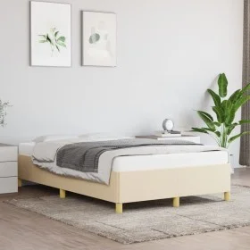 Cream fabric bed frame 120x200 cm by vidaXL, Beds and slatted bases - Ref: Foro24-347154, Price: 117,82 €, Discount: %