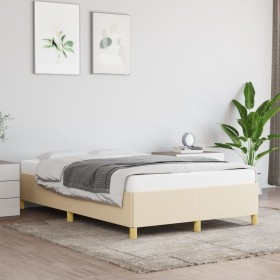 Estructura de cama de tela color crema 120x200 cm de vidaXL, Camas y somieres - Ref: Foro24-347154, Precio: 122,84 €, Descuen...