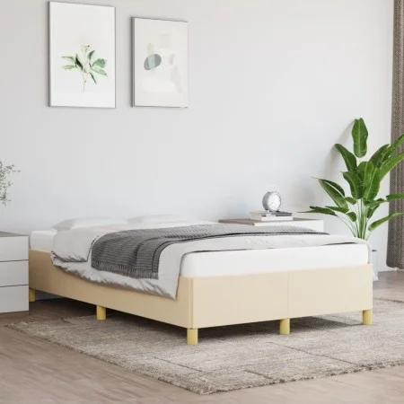 Bettrahmen aus cremefarbenem Stoff, 120 x 200 cm von vidaXL, Betten und Lattenroste - Ref: Foro24-347154, Preis: 118,02 €, Ra...