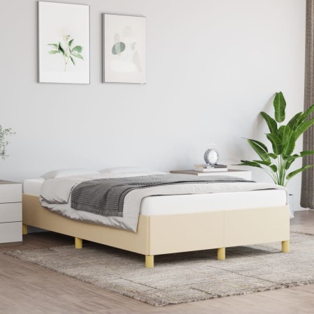 Cream fabric bed frame 120x200 cm by vidaXL, Beds and slatted bases - Ref: Foro24-347154, Price: 123,19 €, Discount: %