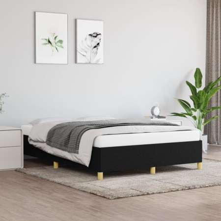 Black fabric bed frame 140x190 cm by vidaXL, Beds and slatted bases - Ref: Foro24-347159, Price: 103,29 €, Discount: %