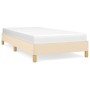 Cream fabric bed frame 100x200 cm by vidaXL, Beds and slatted bases - Ref: Foro24-346799, Price: 79,28 €, Discount: %