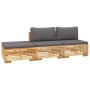 3-piece garden furniture set and solid teak wood cushions by vidaXL, Garden sets - Ref: Foro24-3100904, Price: 456,36 €, Disc...