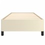 Cream synthetic leather bed frame 90x200 cm by vidaXL, Beds and slatted bases - Ref: Foro24-347229, Price: 74,09 €, Discount: %