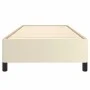 Estructura de cama de cuero sintético color crema 90x200 cm de vidaXL, Camas y somieres - Ref: Foro24-347229, Precio: 77,39 €...