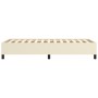 Cream synthetic leather bed frame 90x200 cm by vidaXL, Beds and slatted bases - Ref: Foro24-347229, Price: 74,09 €, Discount: %